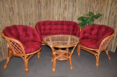 Polstry na soupravu Bahama velká vínové MAXI