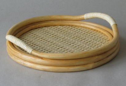 Ratanový tác kulatý vzhledové vady