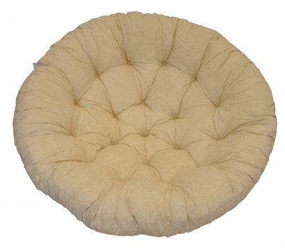 Polstr deluxe na křeslo papasan 110 cm - světle béžový melír
