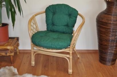 Polstr na křeslo Bahama tmavě zelený melír