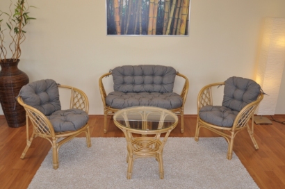 Polstry na soupravu Bahama velká komplet šedý melír