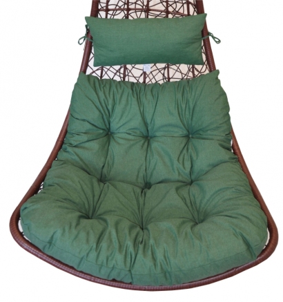 Polstr na závěsnou houpačku Margarita - látka tmavě zelený melír