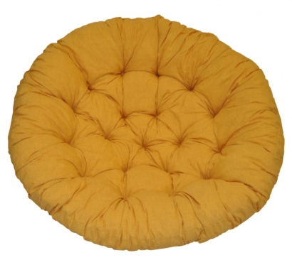 Polstr deluxe na křeslo papasan 100 cm - látka žlutý melír