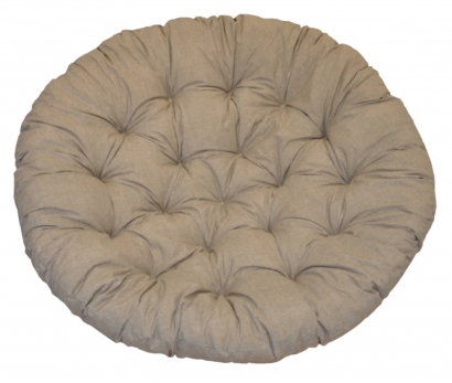 Polstr deluxe na křeslo papasan 100 cm - látka tmavě béžový melír
