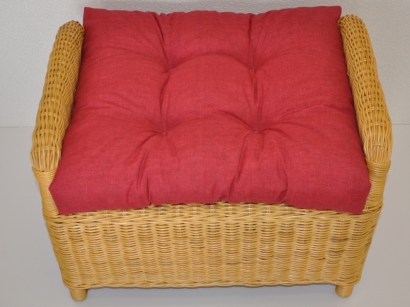 Polstr na ratanovou taburetku Ear - látka vínový melír