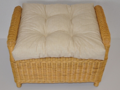 Polstr na ratanovou taburetku Ear - látka světle béžový melír