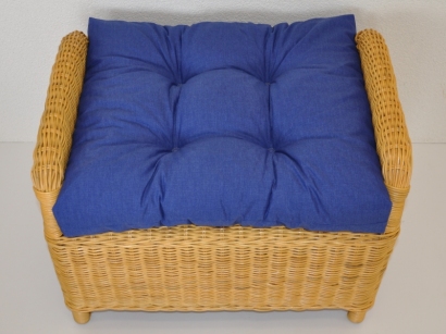 Polstr na ratanovou taburetku Ear - látka tmavě modrý melír