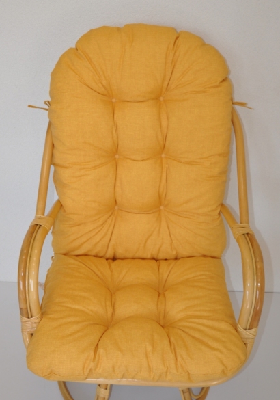 Polstr na křeslo Havai látka žlutý melír