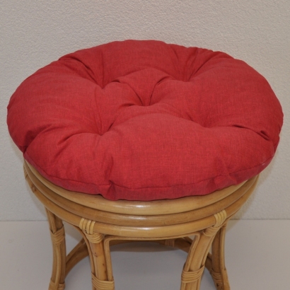 Polstr na ratanovou taburetku průměr 40 cm - vínový melír