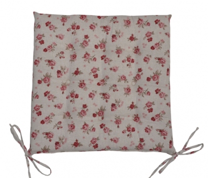 Sedák 9 prošití - látka motiv růže