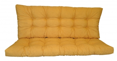 Polstr na zahradní houpačku 130 cm - látka žlutý melír