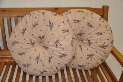 Polštář kulatý velký levandule set 2 kusy