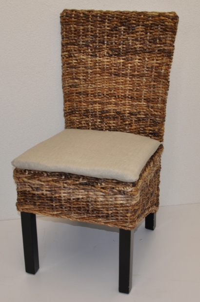 Židle Banny banánový list polstr tmavě béžový melír