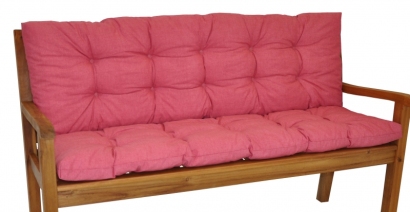 Polstr na zahradní lavičku 150 cm - látka malinový melír