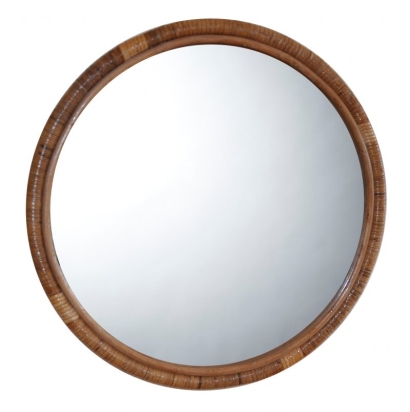 Zrcadlo ratanové kulaté střední - průměr 60 cm