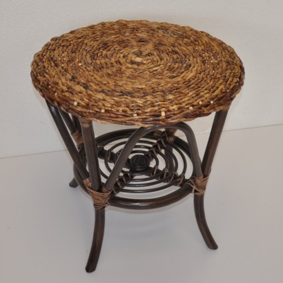 Ratanový stolek Fabion kulatý, banánový list