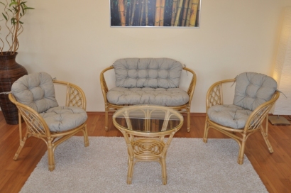 Polstry na soupravu Bahama velká komplet tmavě béžový melír