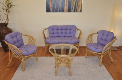 Polstry na soupravu Bahama velká komplet fialový melír