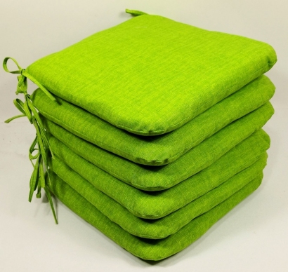 Sedák 40x40 cm látka světle zelený melír - set 6 kusů