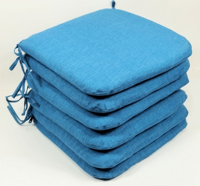 Sedák 40x40 cm látka tyrkysový melír - set 6 kusů