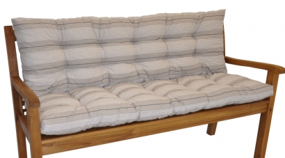 Polstr na zahradní lavičku 150 cm - látka Antik pruh