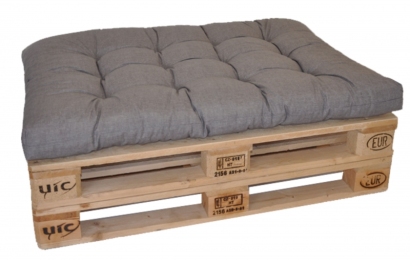 Sedák na paletu 120x80 šedý melír