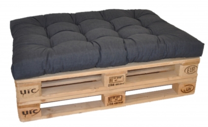 Sedák na paletu 120x80 tmavě šedý melír