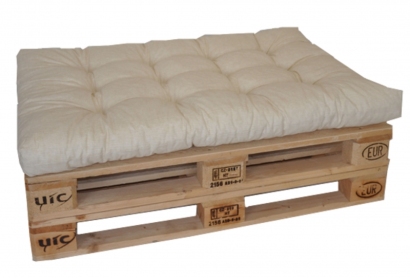 Sedák na paletu 120x80 světle béžový melír