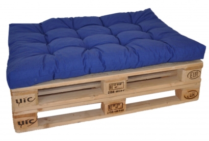 Sedák na paletu 120x80 modrý melír