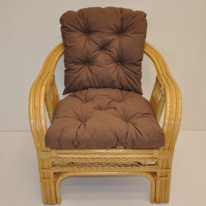 Polstr na křeslo Rio De Janeiro látka hnědý melír