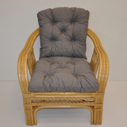 Polstr na křeslo Rio De Janeiro látka šedý melír