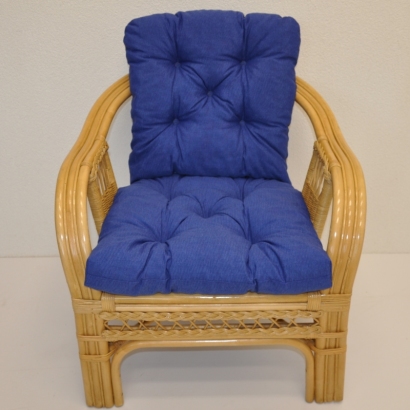 Polstr na křeslo Rio De Janeiro látka modrý melír