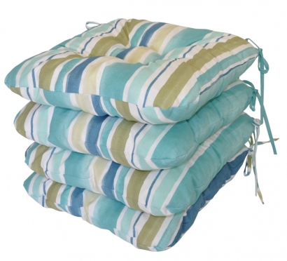 Sedák UNI látka modrý pruh set 4 kusy