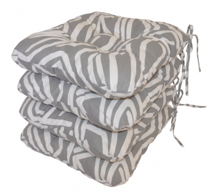 Sedák UNI látka šedobílá mozaika set 4 kusy