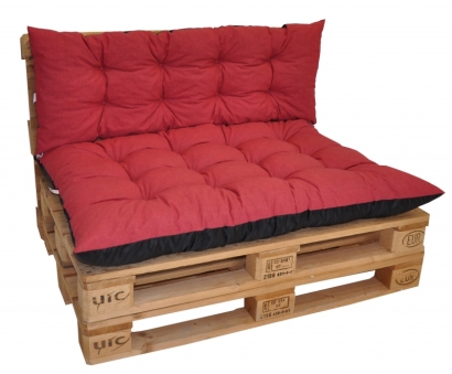 Polstry na paletový nábytek sada Basic - látka vínový melír