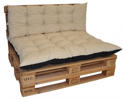 Polstry na paletový nábytek sada Basic - látka béžový melír