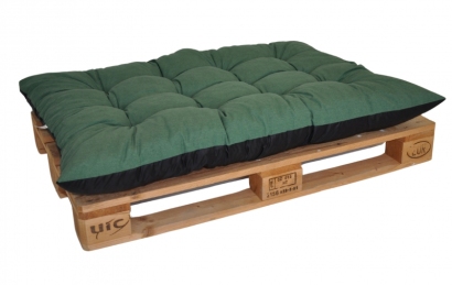 Paletový sedák / zahradní matrace tmavě zelený melír