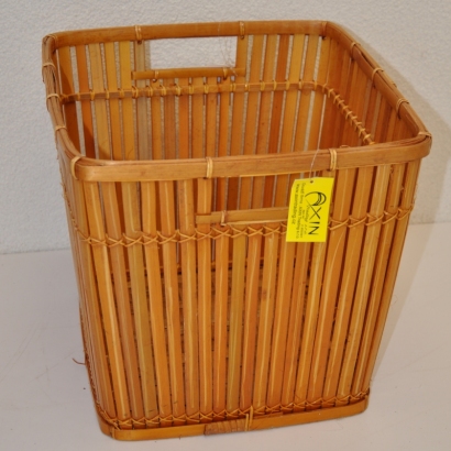 Košík bambusový natural střední