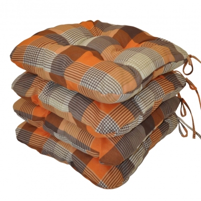 Sedák UNI motiv UNIKO oranžová kostka - set 4 kusy