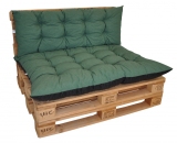 Polstry na paletový nábytek sada Basic - látka tmavě zelený melír