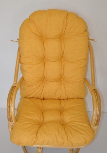 Polstr na křeslo Havai látka žlutý melír