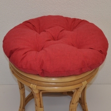 Polstr na ratanovou taburetku průměr 40 cm - vínový melír