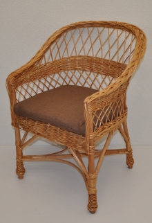 Křeslo Rudnik - polstr hnědý melír