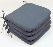 Sedák 40x40 cm látka tmavě šedý melír - set 4 kusy