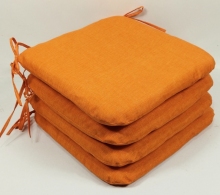 Sedák 40x40 cm látka oranžový melír - set 4 kusy