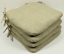 Sedák 40x40 cm látka tmavě béžový melír - set 4 kusy