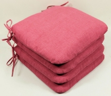 Sedák 40x40 cm látka malinový melír - set 4 kusy