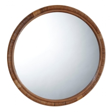 Zrcadlo ratanové kulaté velké průměr 80 cm