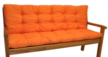 Polstr na zahradní lavičku 120 cm - látka oranžový melír