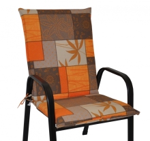 Polstr na křeslo z tahokovu UNI - látka UNIKO oranžový list